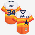 Houston Astros Nolan Ryan White Throwback Baseball Jersey