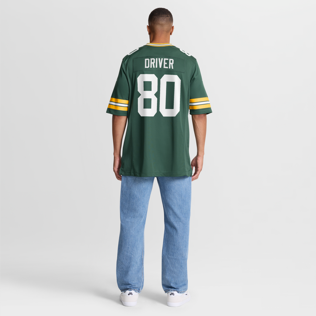 Green Bay Packers Donald Driver Green Game Retired Player Football Jersey