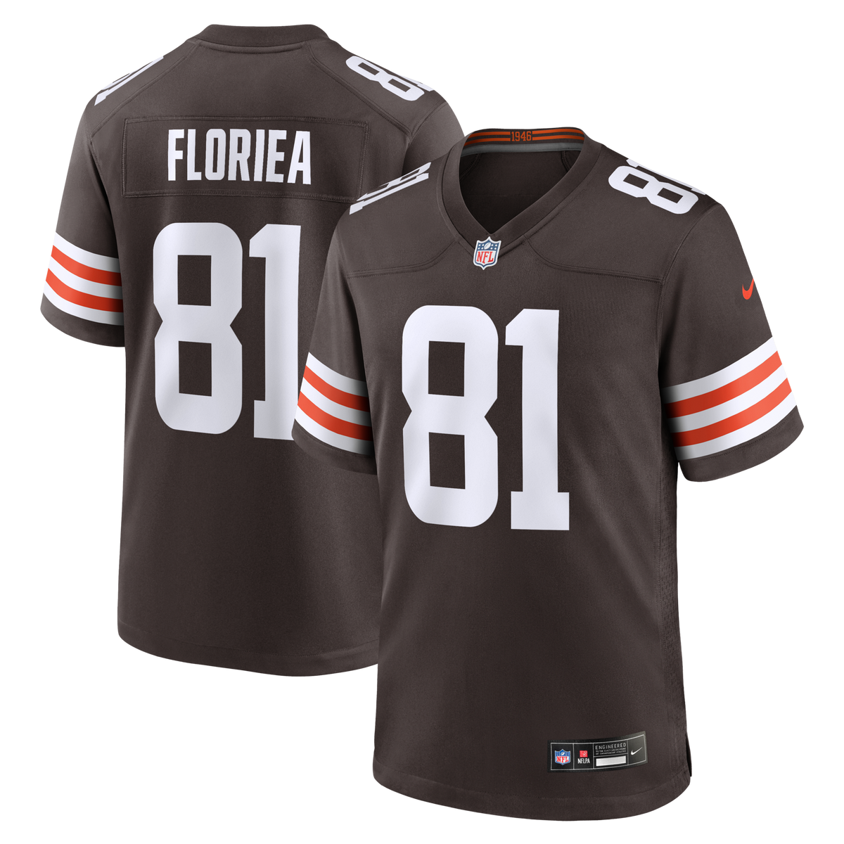 Cleveland Browns Luke Floriea Brown Team Game Football Jersey