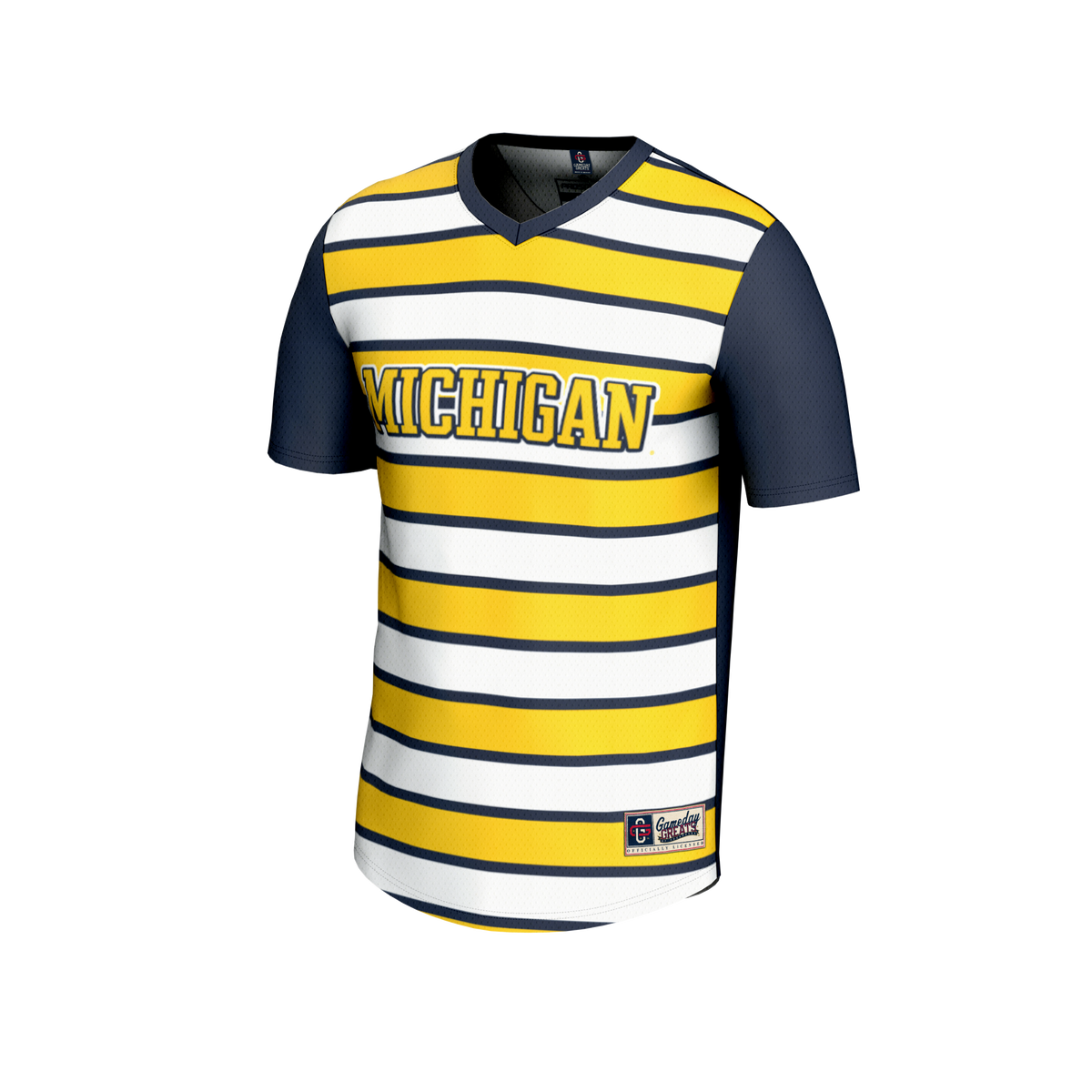 #1 Michigan Wolverines Lightweight Soccer Fashion Jersey - Navy