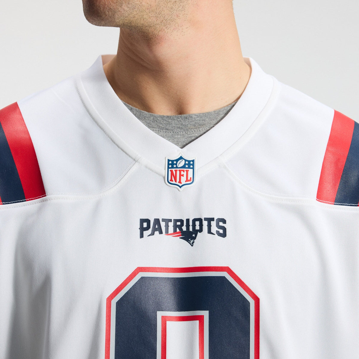 New England Patriots Christian Gonzalez White Game Football Jersey