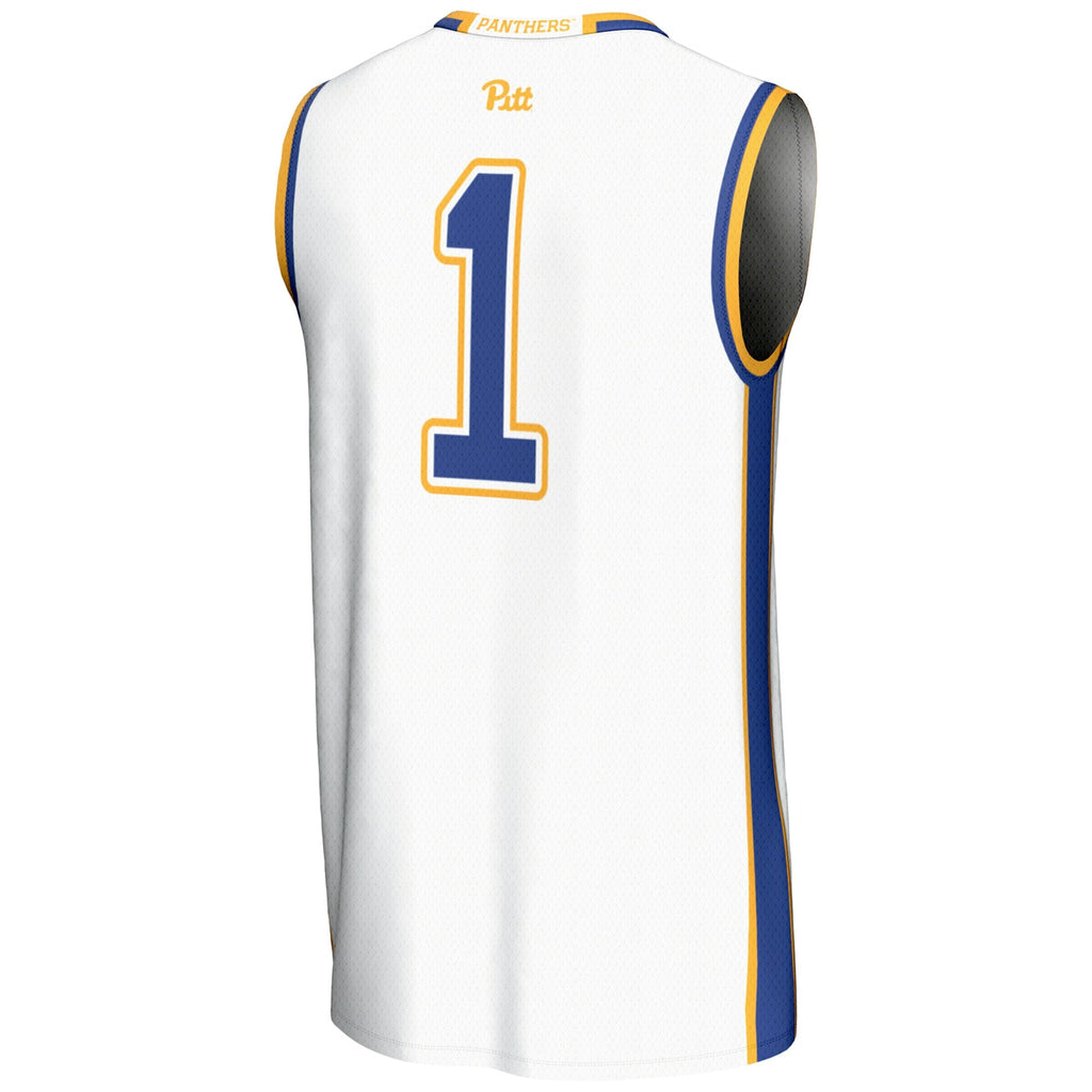#1 Pitt Panthers Lightweight Basketball Jersey - White