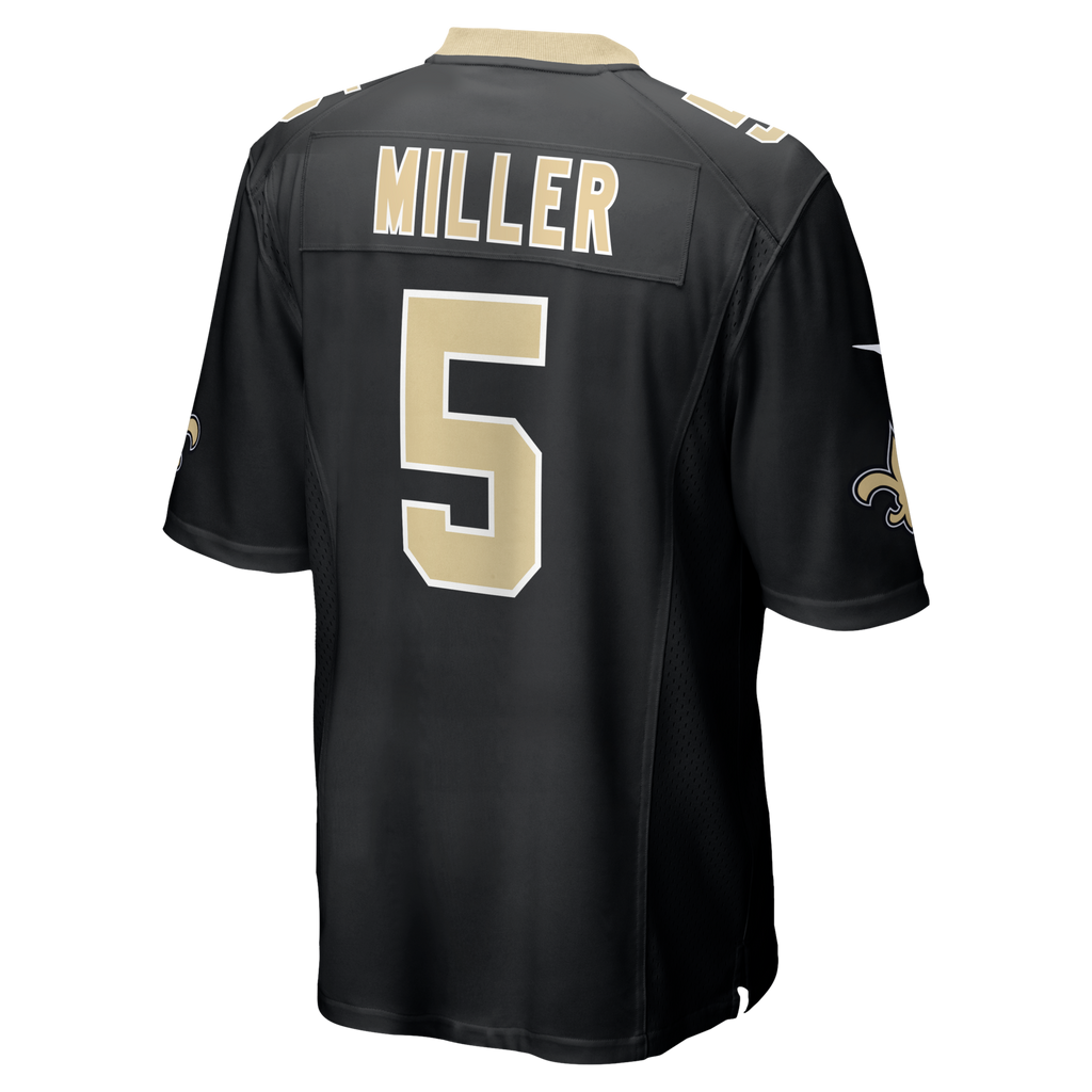 New Orleans Saints Kendre Miller Black Team Game Football Jersey