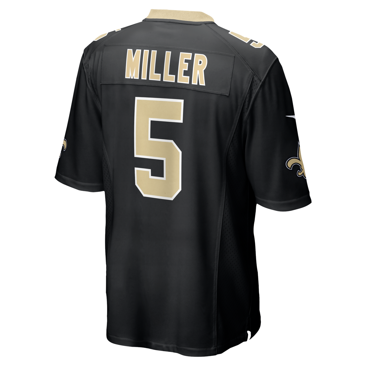 New Orleans Saints Kendre Miller Black Team Game Football Jersey