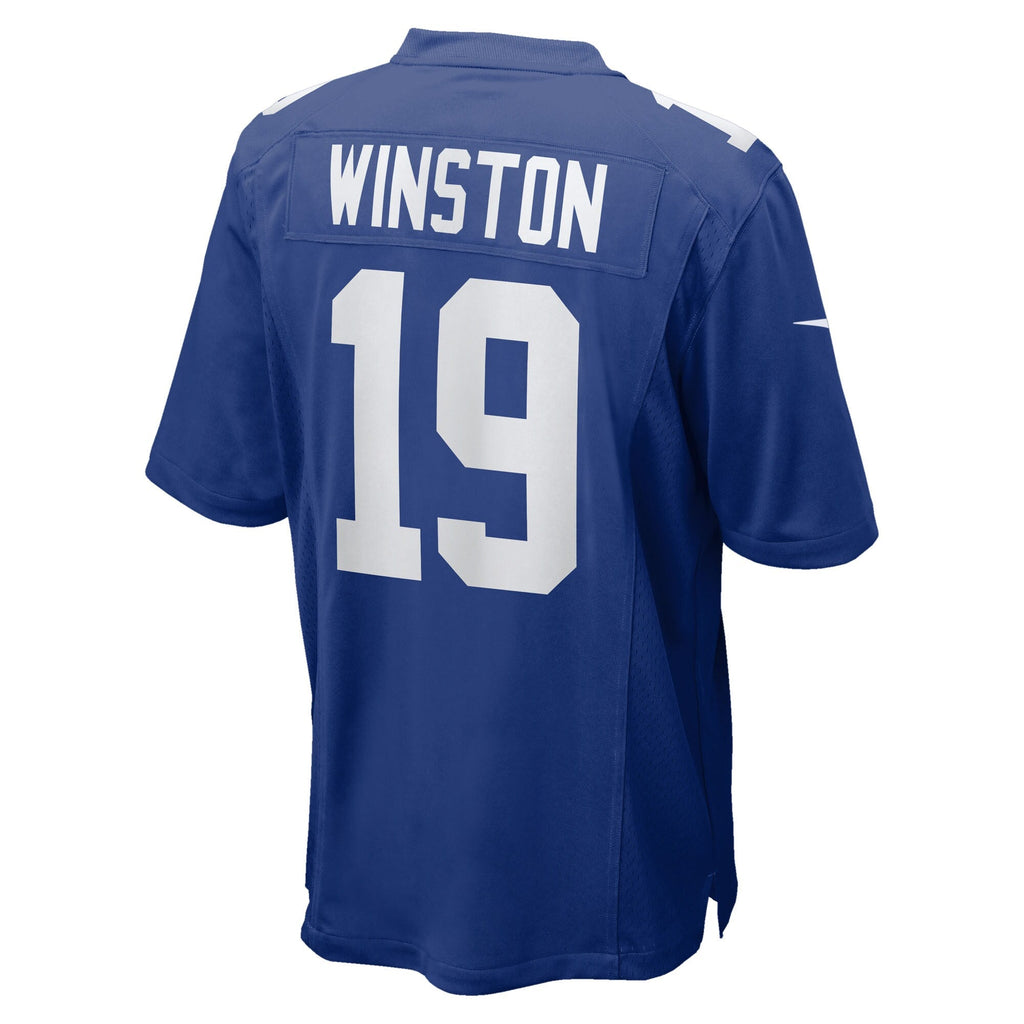 New York Giants Jameis Winston Royal Team Game Football Jersey