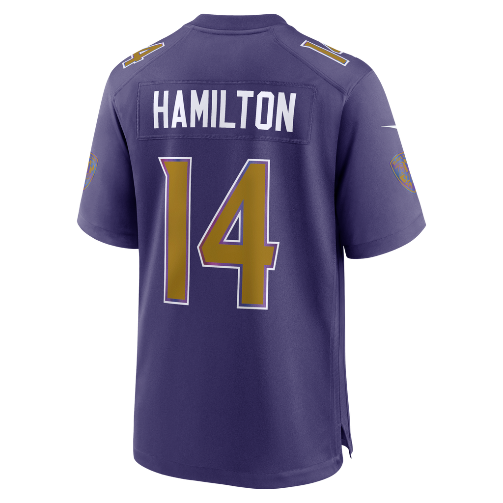 Baltimore Ravens Kyle Hamilton Purple Alternate Game Football Jersey