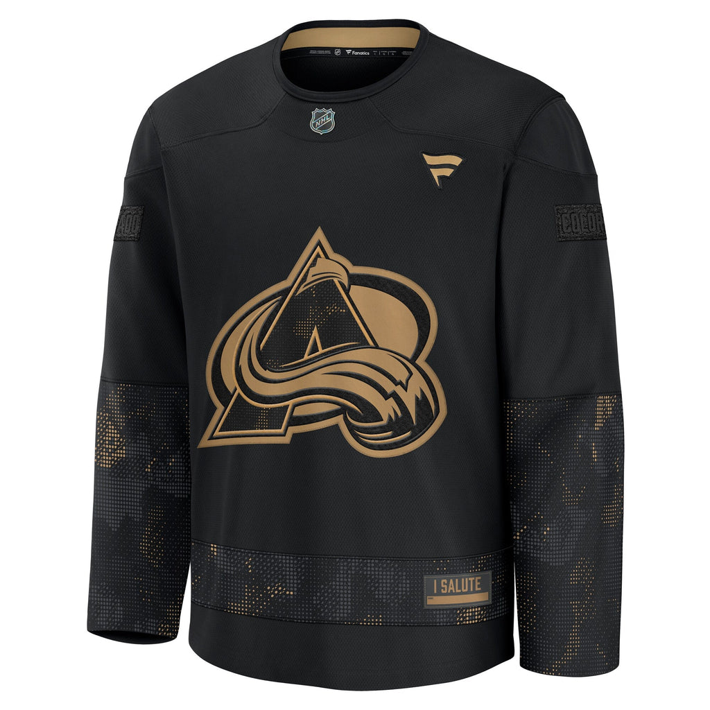 Colorado Avalanche Black 2024 Military Appreciation Practice Jersey