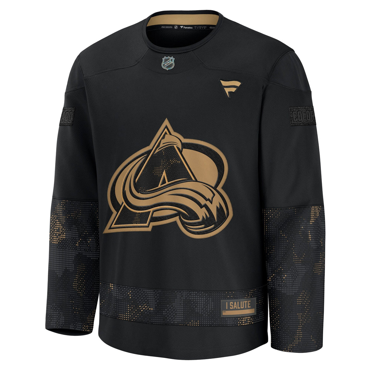 Colorado Avalanche Black 2024 Military Appreciation Practice Jersey