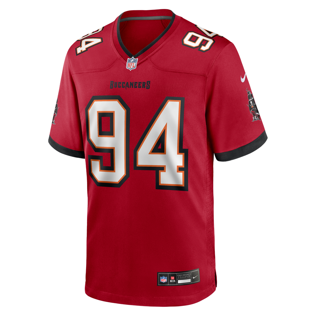 Tampa Bay Buccaneers Calijah Kancey Red Game Football Jersey