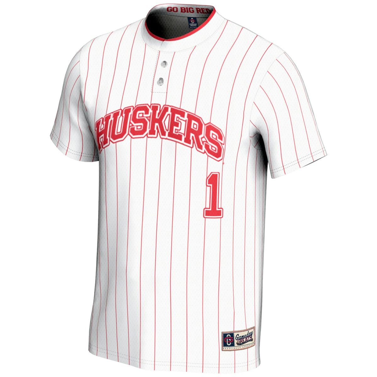 #1 Nebraska Huskers Lightweight Softball Jersey - White