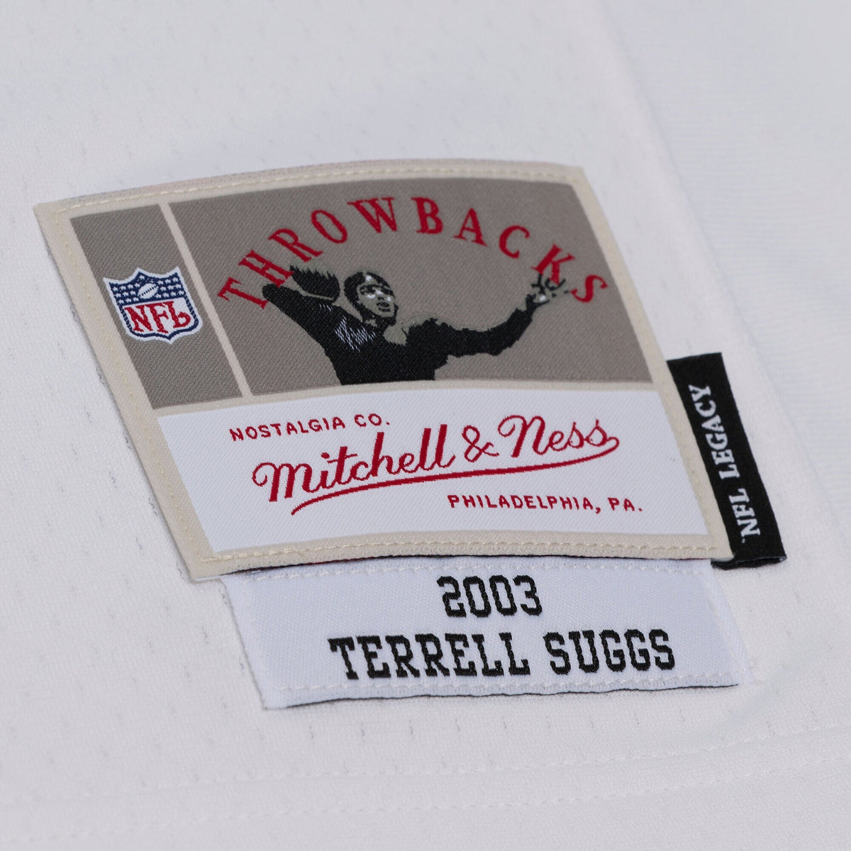 Baltimore Ravens Terrell Suggs White 2003 Legacy Replica Player Football Jersey
