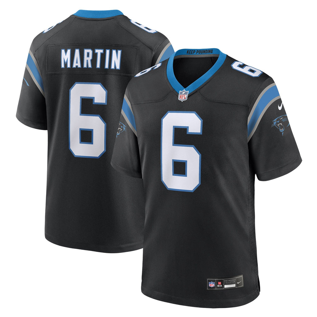 Carolina Panthers Sam Martin Black Team Game Football Jersey