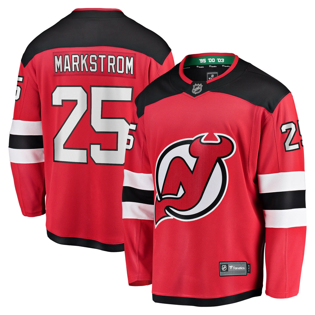New Hockey Jersey Devils Jacob Markstrom Red Home Premier Breakaway Player Jersey