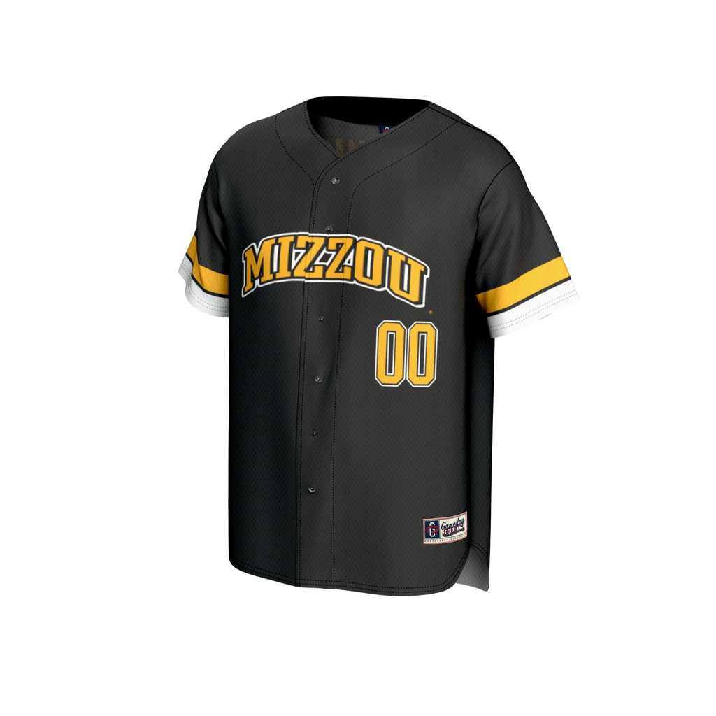 Missouri Tigers NIL Pick-A-Player Lightweight Baseball Jersey - Black