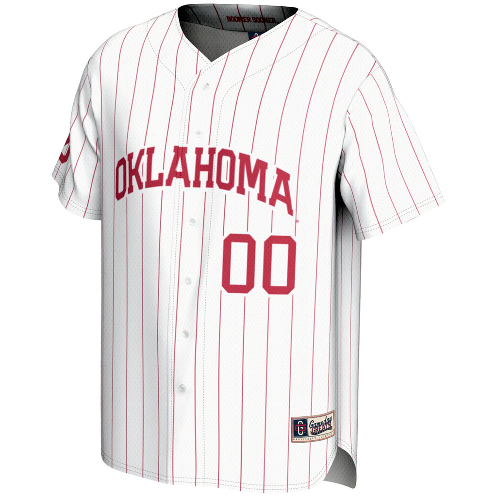 Oklahoma Sooners NIL Pick-A-Player Lightweight Baseball Jersey - White