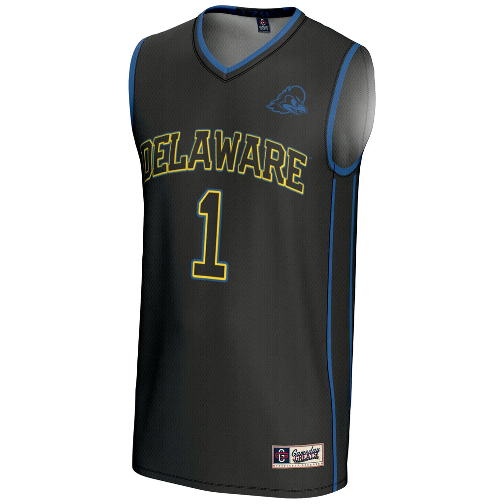 #1 Delaware Fightin' Blue Hens Lightweight Basketball Jersey - Black