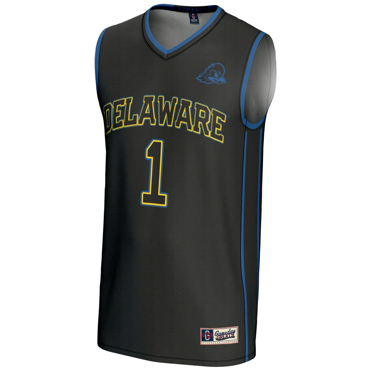 #1 Delaware Fightin' Blue Hens Lightweight Basketball Jersey - Black