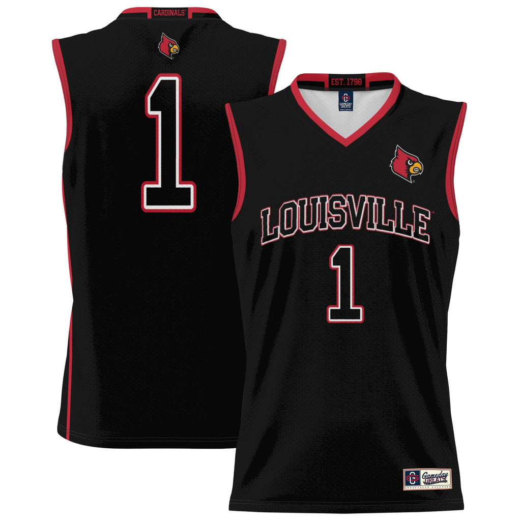 #1 Black Louisville Cardinals Lightweight Basketball Jersey