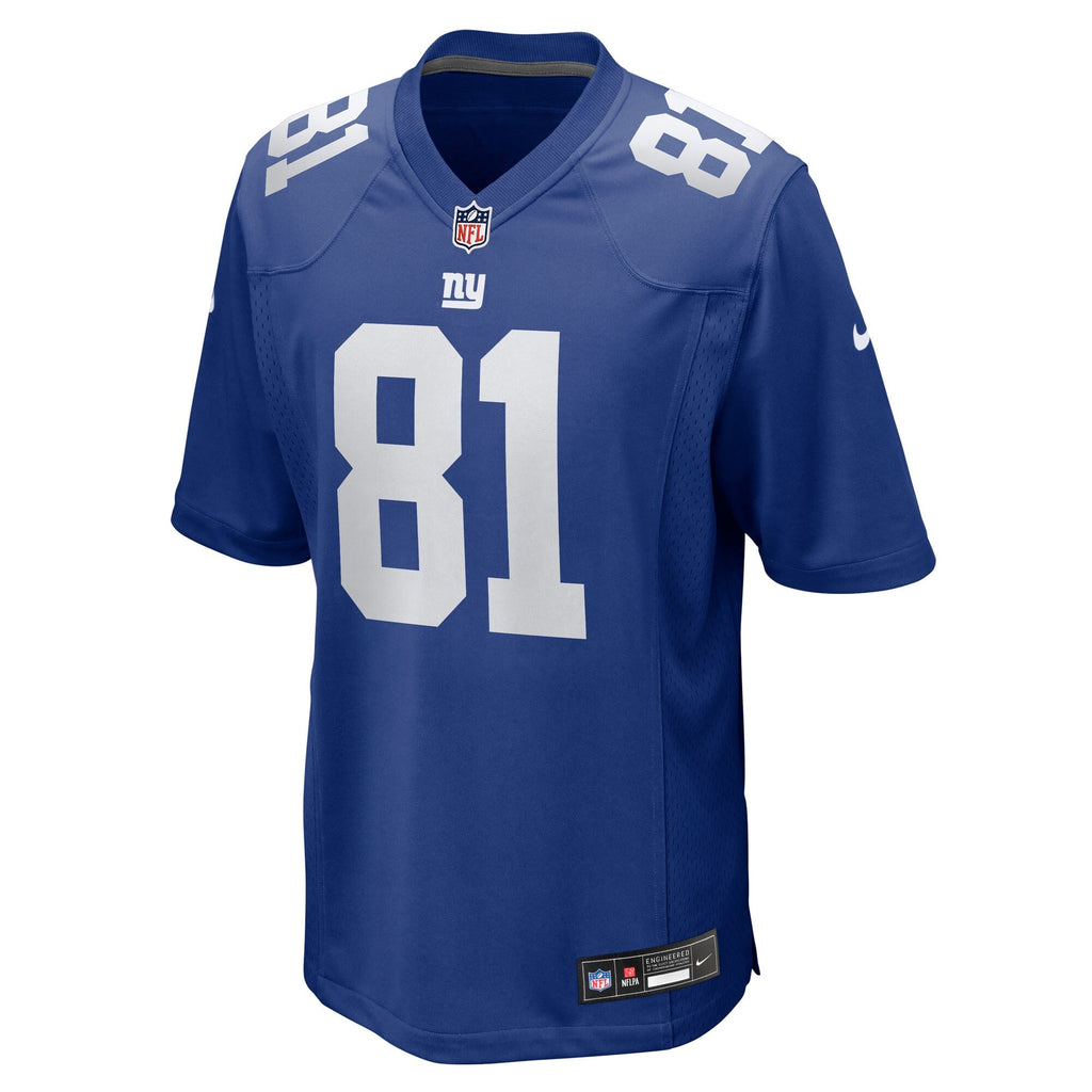 New York Giants Beaux Collins Royal Team Game Football Jersey