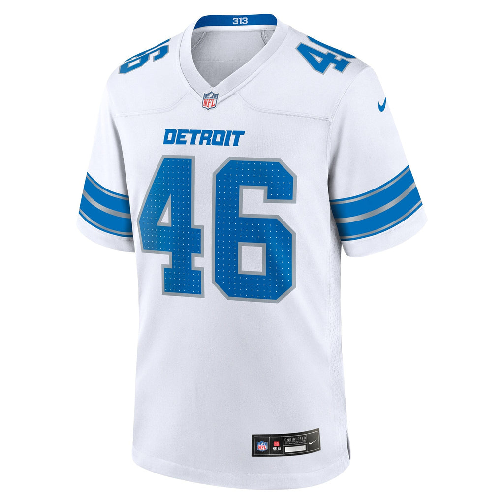 Detroit Lions Jack Campbell White White Game Football Jersey