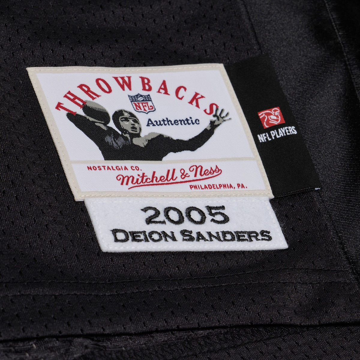 Baltimore Ravens Deion Sanders Black 2005 Throwback Football Jersey