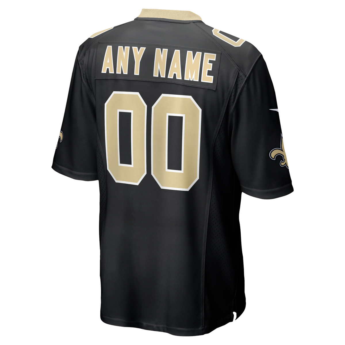 New Orleans Saints Black Custom Game Football Jersey
