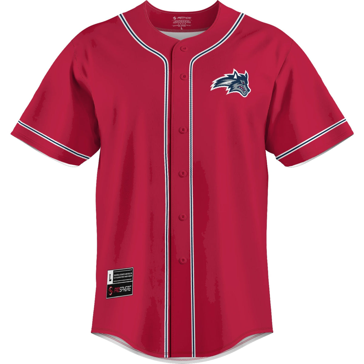 Stony Brook Seawolves Lightweight Baseball Jersey - Red