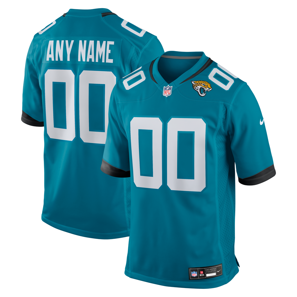 Jacksonville Jaguars Teal Custom Game Football Jersey