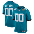 Jacksonville Jaguars Teal Custom Game Football Jersey