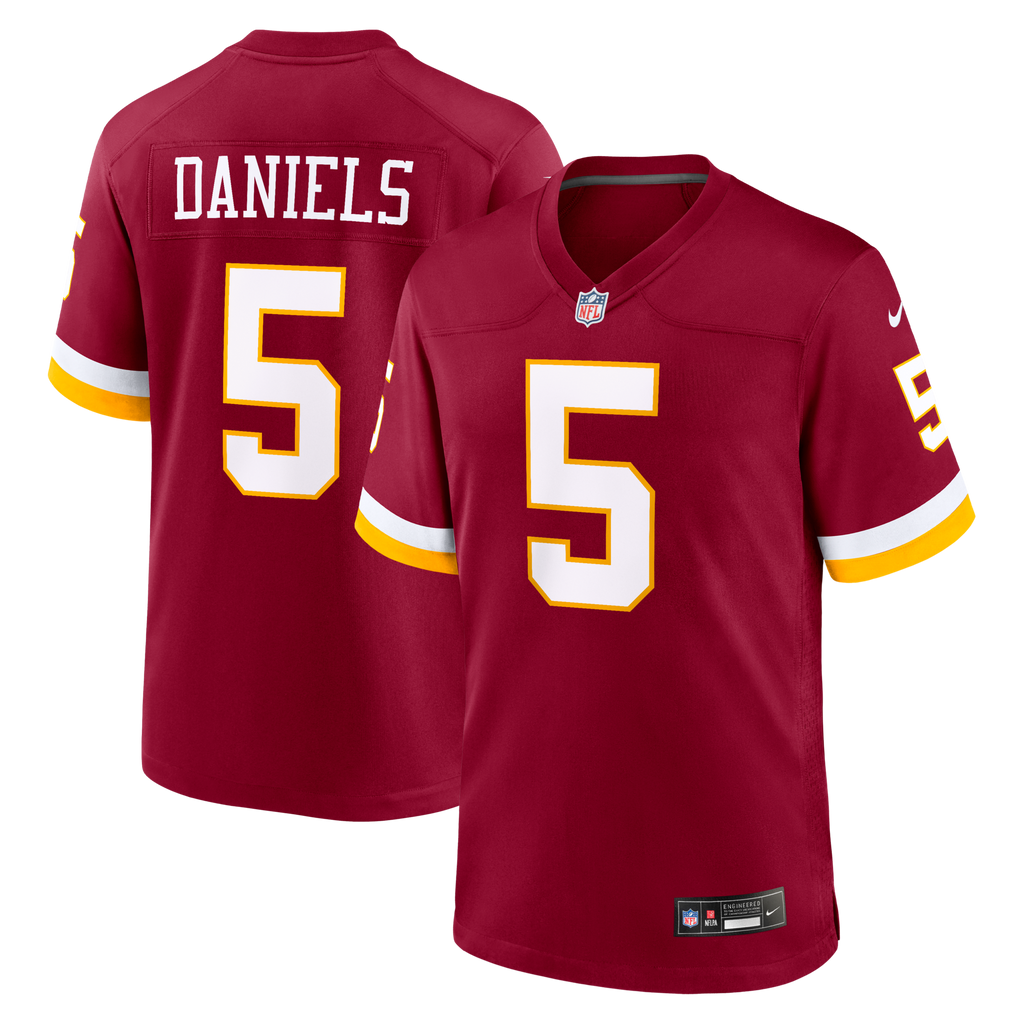 Washington Commanders Jayden Daniels Burgundy Game Football Jersey