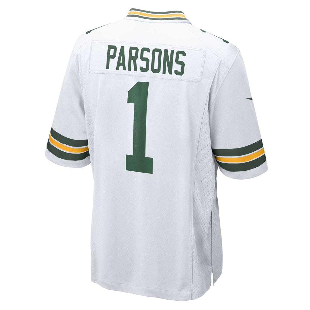 Green Bay Packers Micah Parsons White Game Player Football Jersey