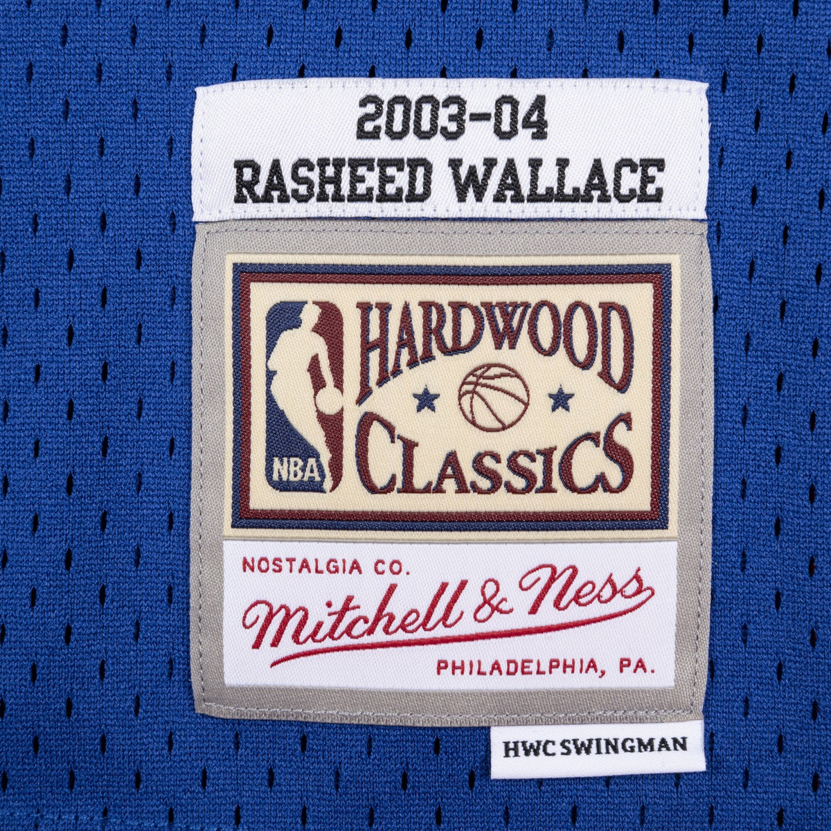 Detroit Pistons Rasheed Wallace 2003 Swingman Jersey - Royal Blue