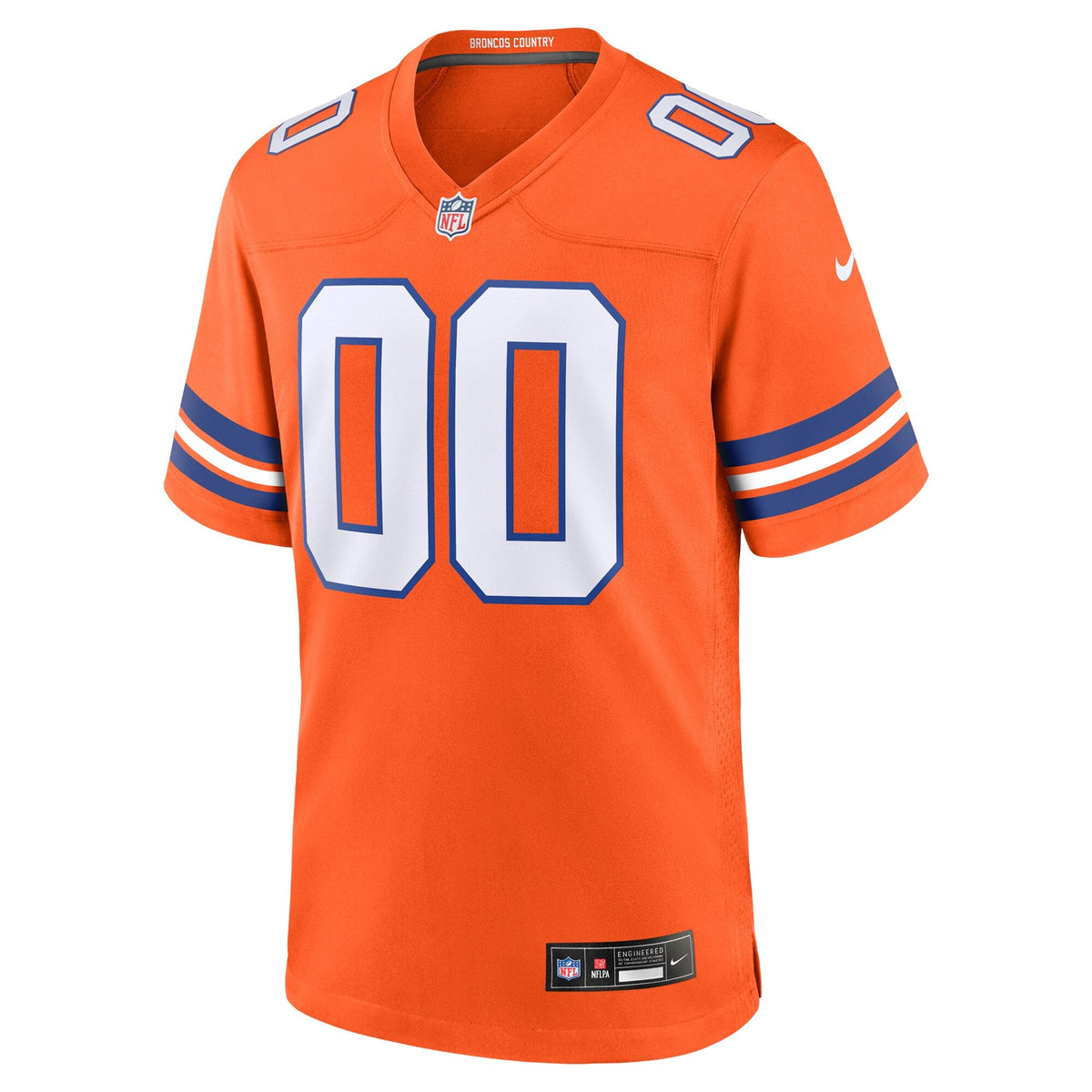 Denver Broncos Orange Mile High Collection 1977 Throwback Custom Game Football Jersey