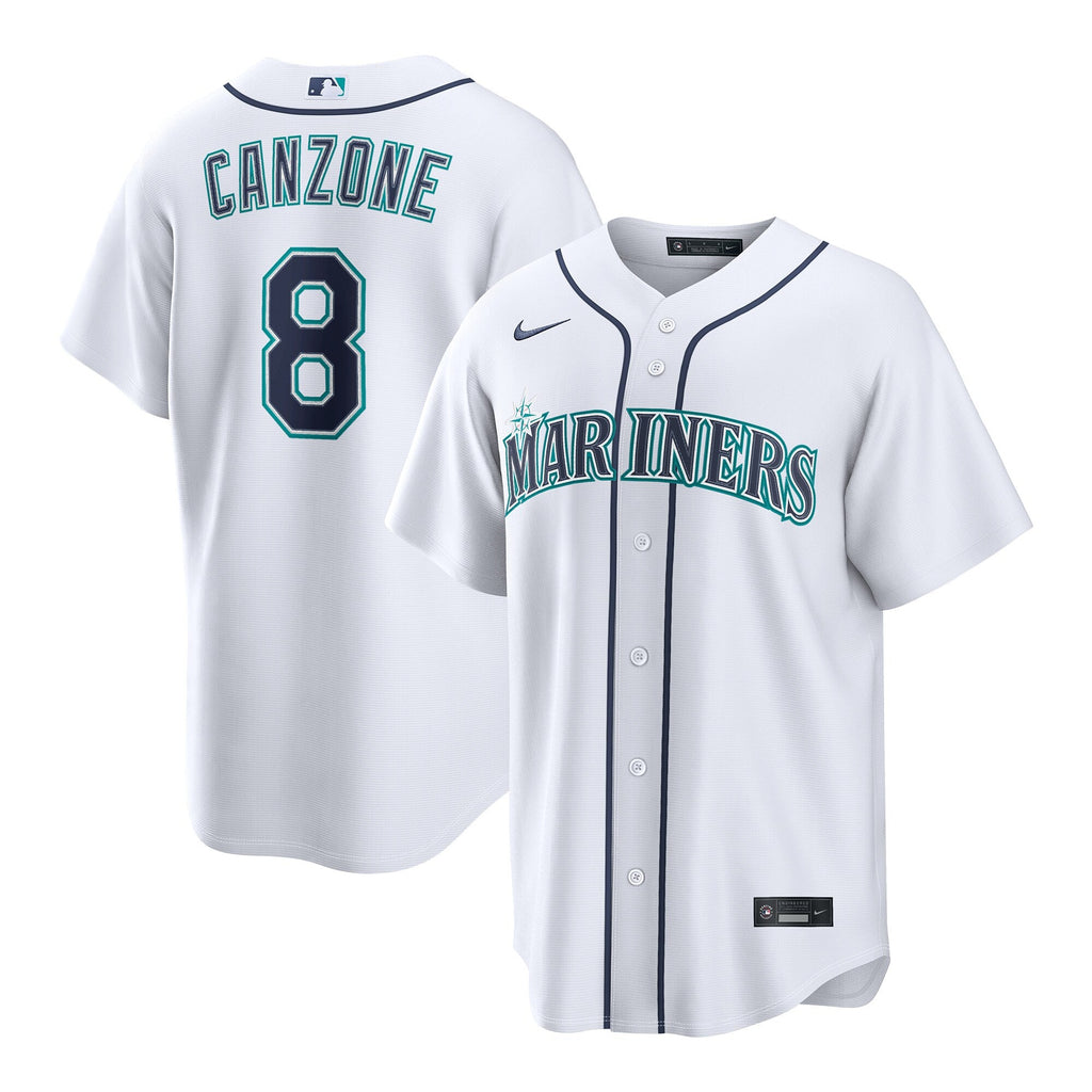 Seattle Mariners Dominic Canzone White Home Replica Baseball Jersey