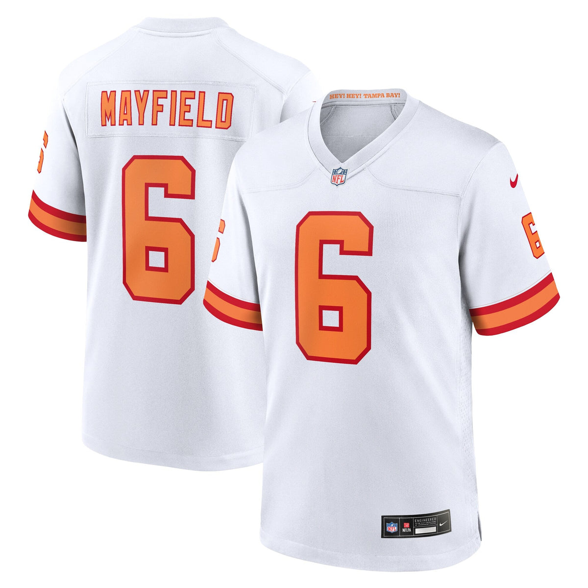 '76 Tampa Bay Buccaneers Baker Mayfield White Player Game Football Jersey