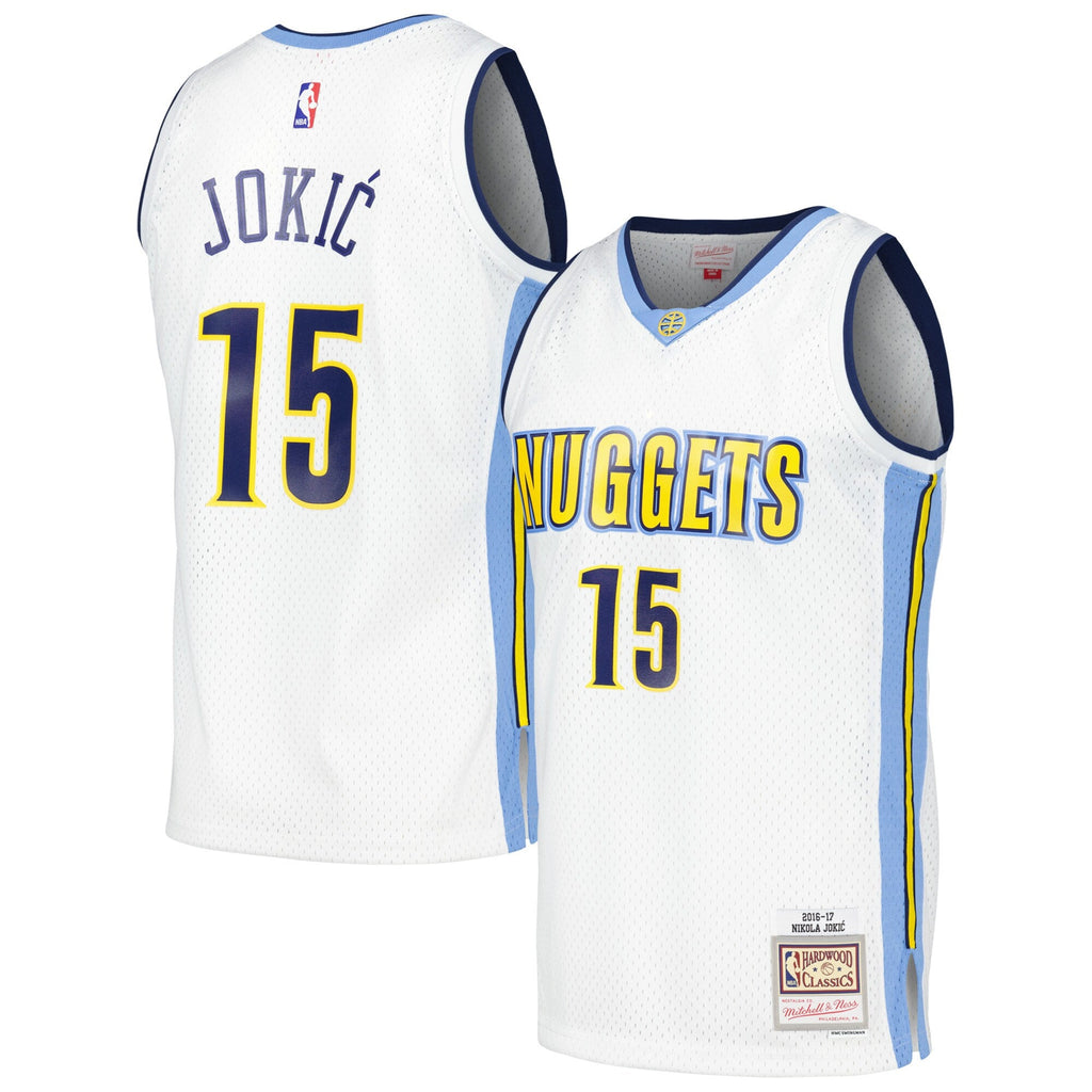 Nikola Jokic White Denver Nuggets 2016/17 Throwback Swingman Jersey