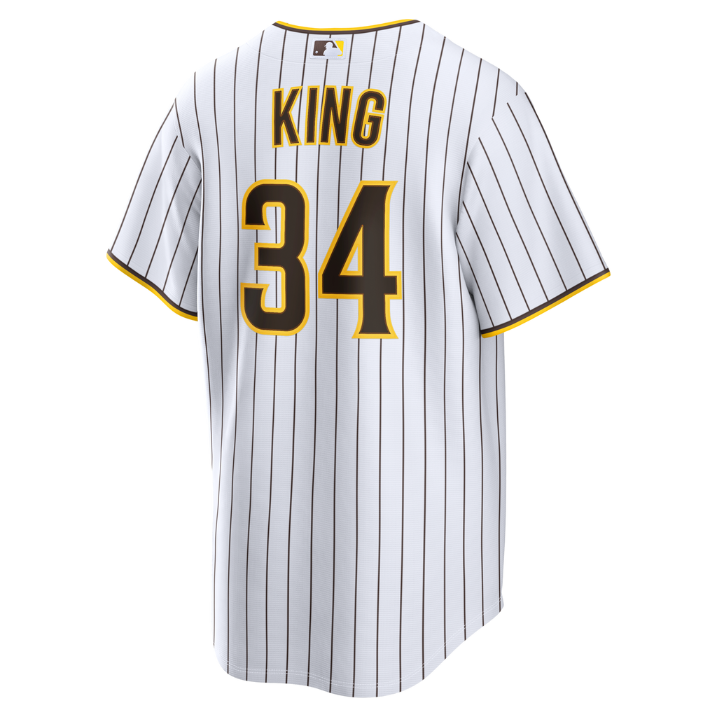 San Diego Padres Michael King White Home Replica Baseball Jersey