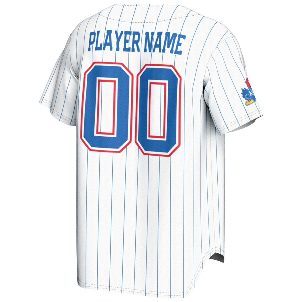 Kansas Jayhawks NIL Pick-A-Player Lightweight Baseball Jersey - White