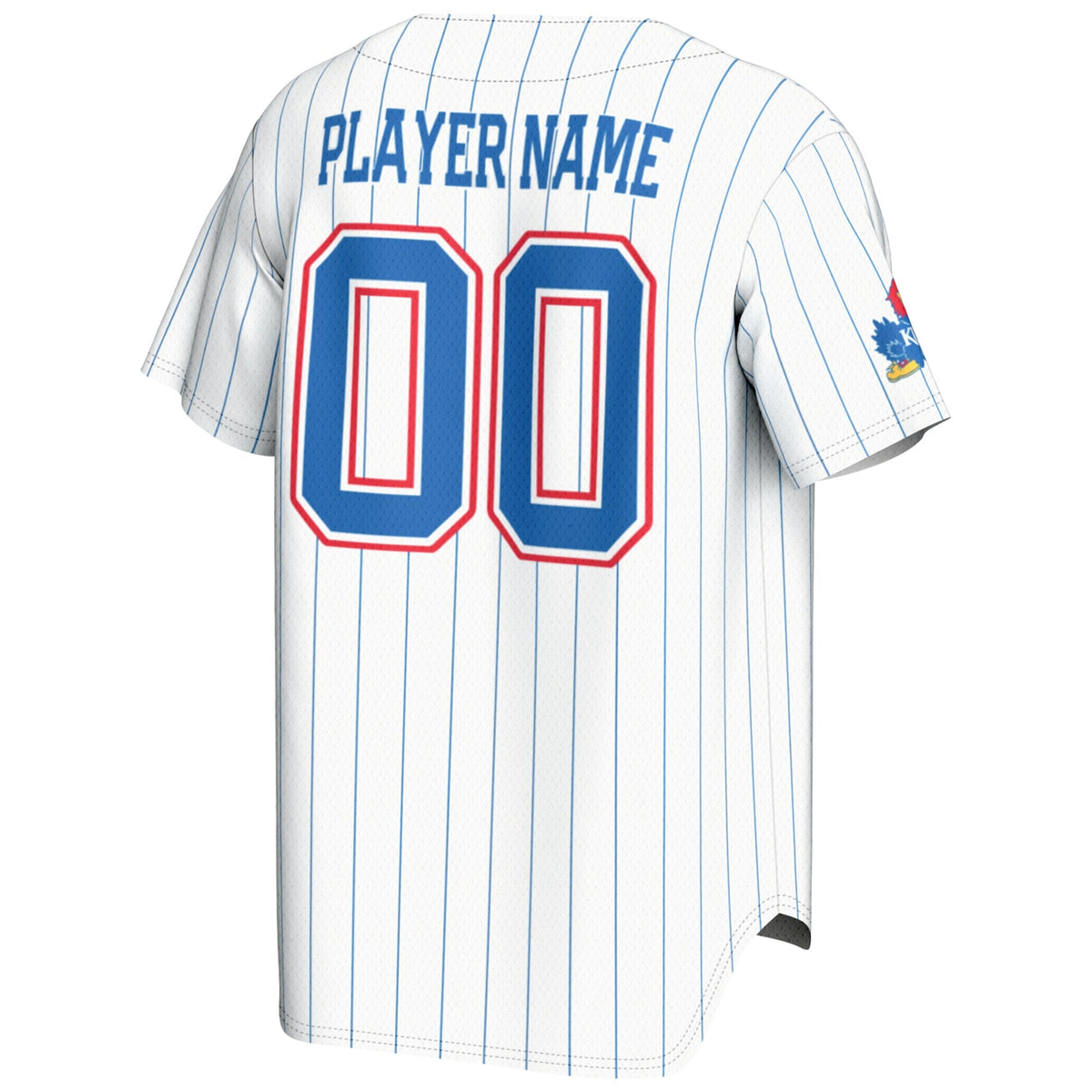 Kansas Jayhawks NIL Pick-A-Player Lightweight Baseball Jersey - White