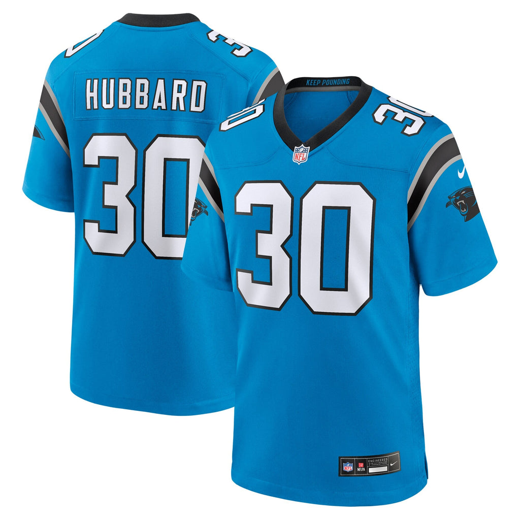 Carolina Panthers Chuba Hubbard Blue Alternate Game Football Jersey