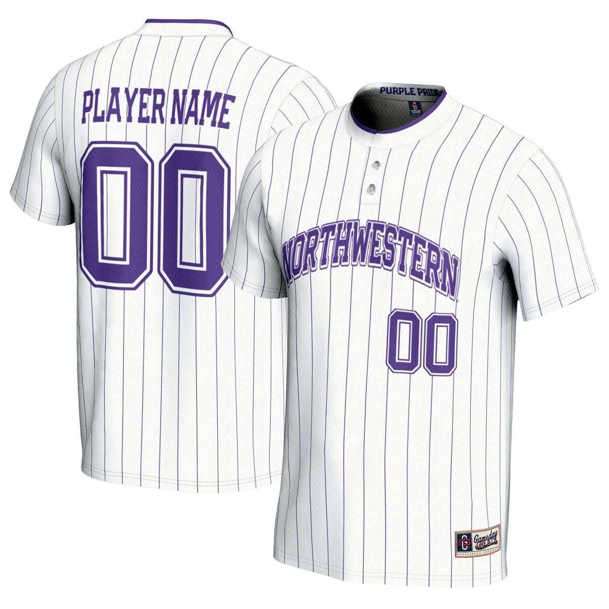Northwestern Wildcats NIL Pick-A-Player Lightweight Softball Jersey - White