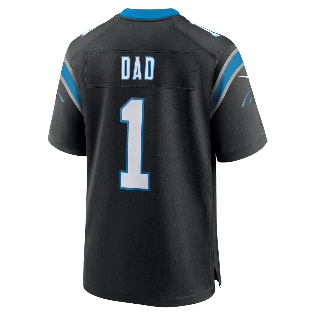 Carolina Panthers Number 1 Dad Black Game Football Jersey