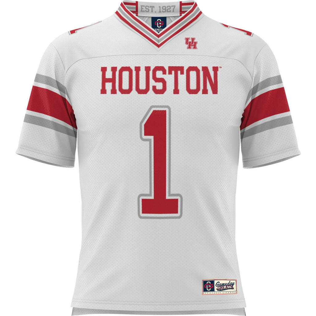 #1 Houston Cougars Football Jersey - White