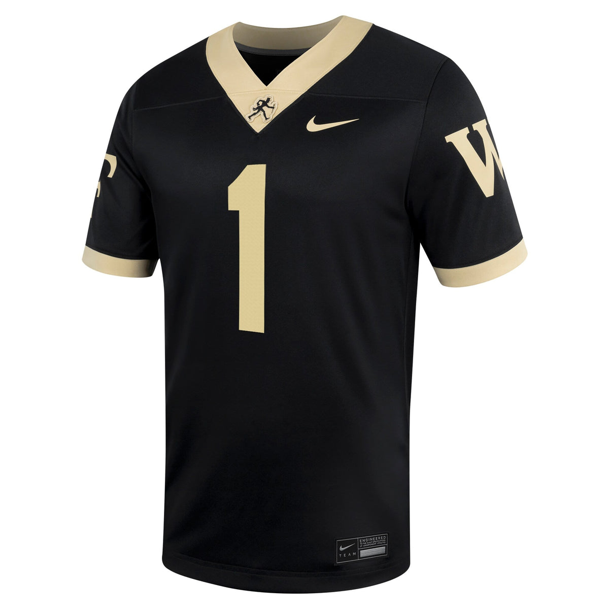 #1 Black Wake Forest Demon Deacons Untouchable Football Jersey