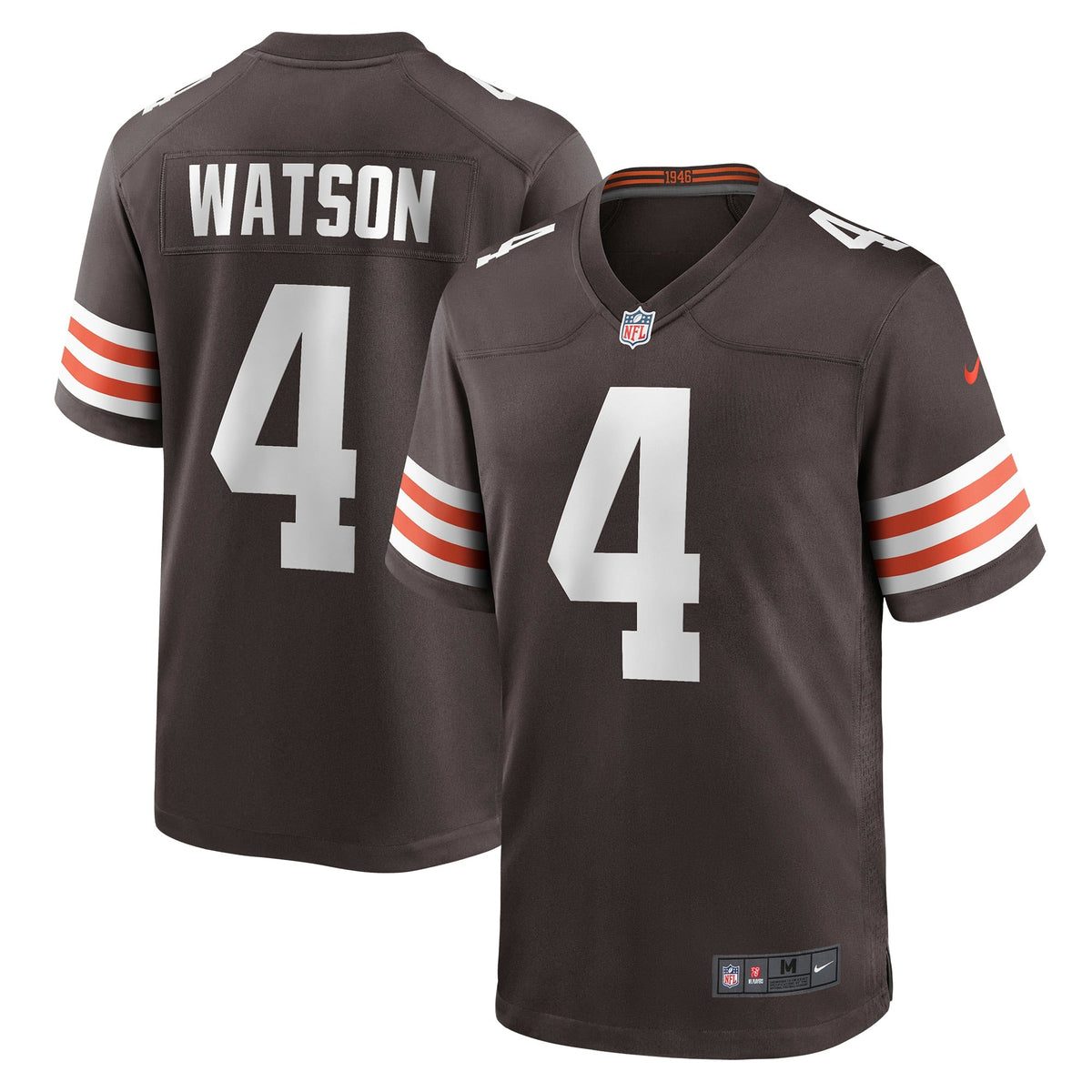 Cleveland Browns Deshaun Watson Brown Game Football Jersey