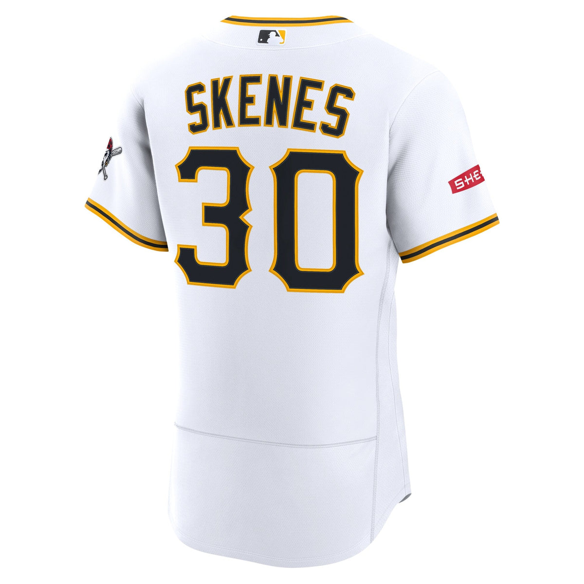 Pittsburgh Pirates Paul Skenes White Home Sponsor Patch Baseball Jersey