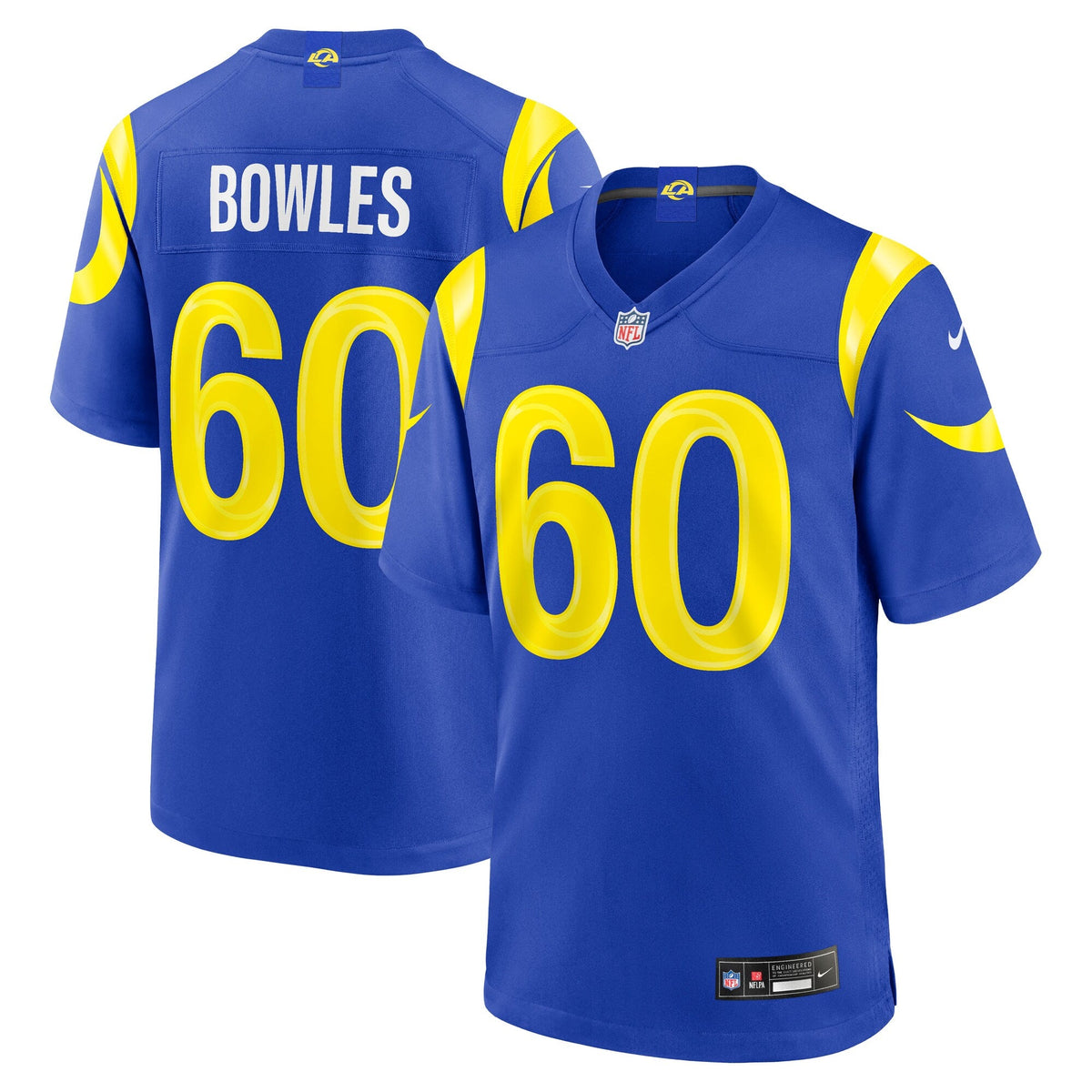 Los Angeles Rams Wyatt Bowles Royal Team Game Football Jersey