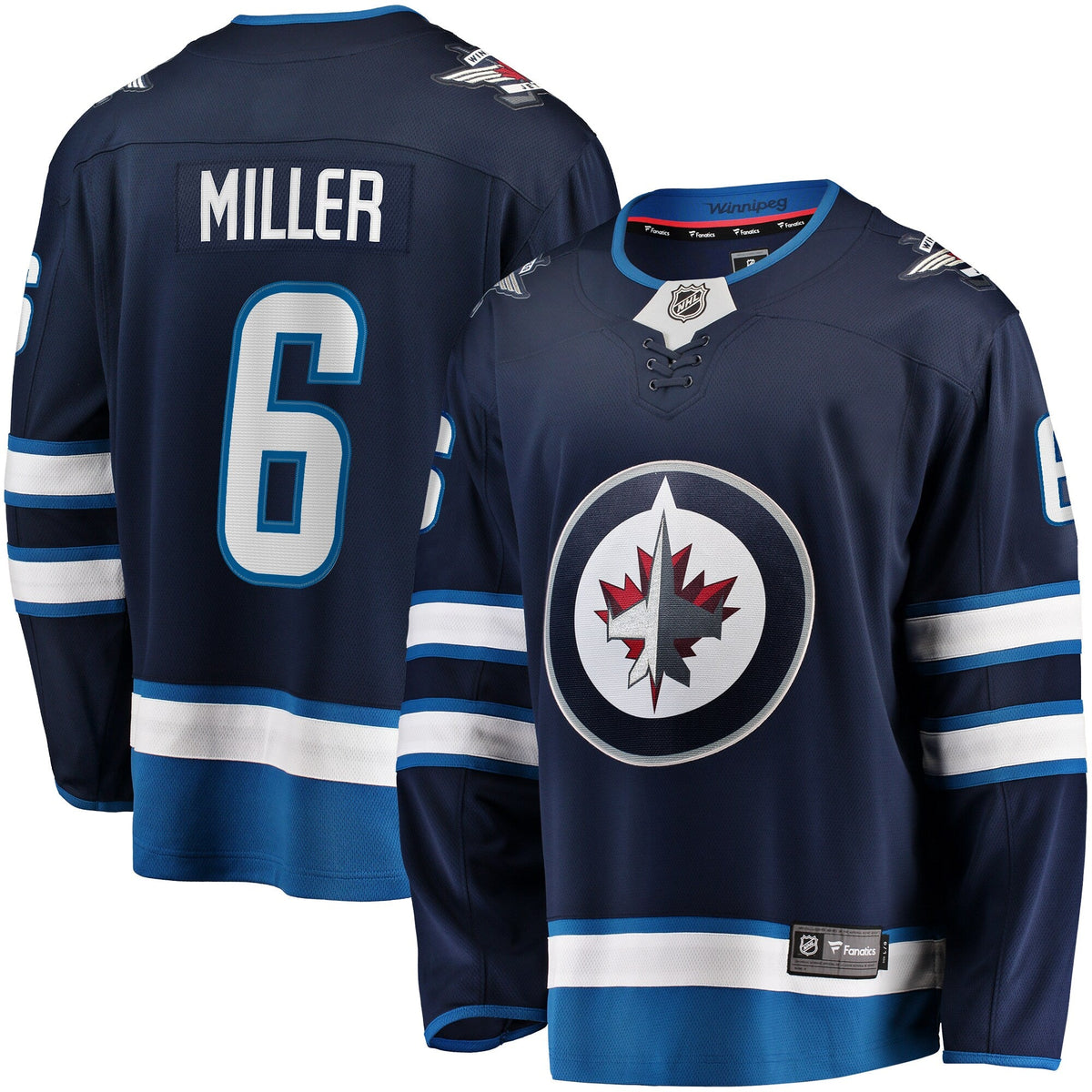 Winnipeg Jets Colin Miller Navy Home Premier Breakaway Player Hockey Jersey