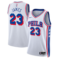 Philadelphia 76ers Association Edition Swingman Jersey - White - Lebron James