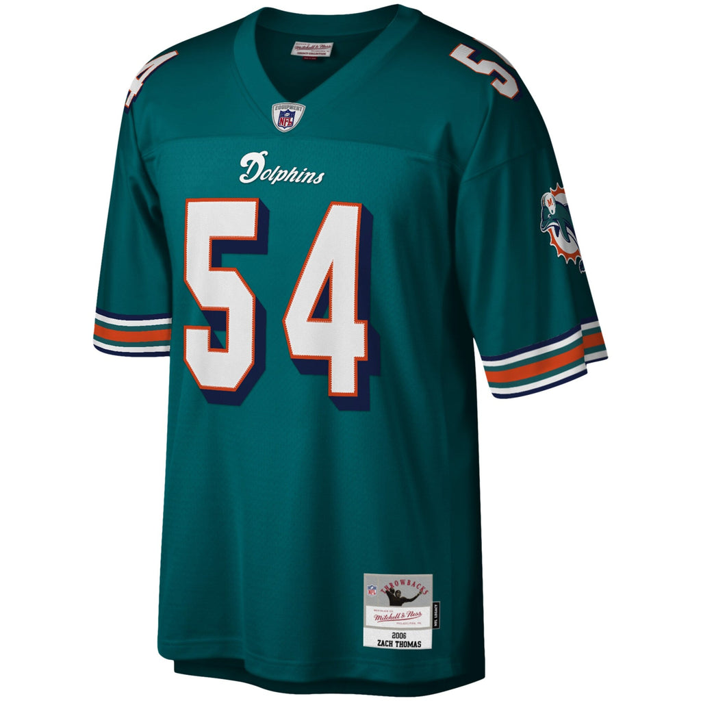 Miami Dolphins Zach Thomas Aqua Legacy Replica Football Jersey